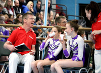 Elsa and Sophia - and a delighted coach!