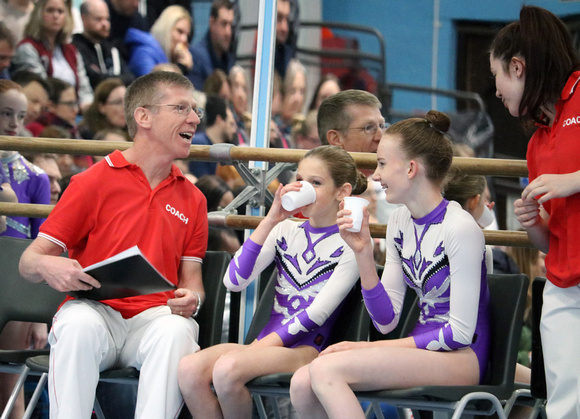 Elsa and Sophia - and a delighted coach!
