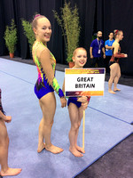 Lucy and Ellie - carrying the GB Banner for the Closing Ceremony